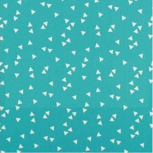 TOILE ENDUITE TRIANGLES TURQUOISE