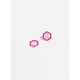 LOT DE 6 BOUTONS FLEURS FUSHIA