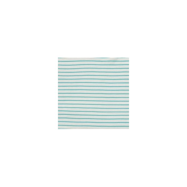 TISSU SLUB JERSEY STRIPES AQUA