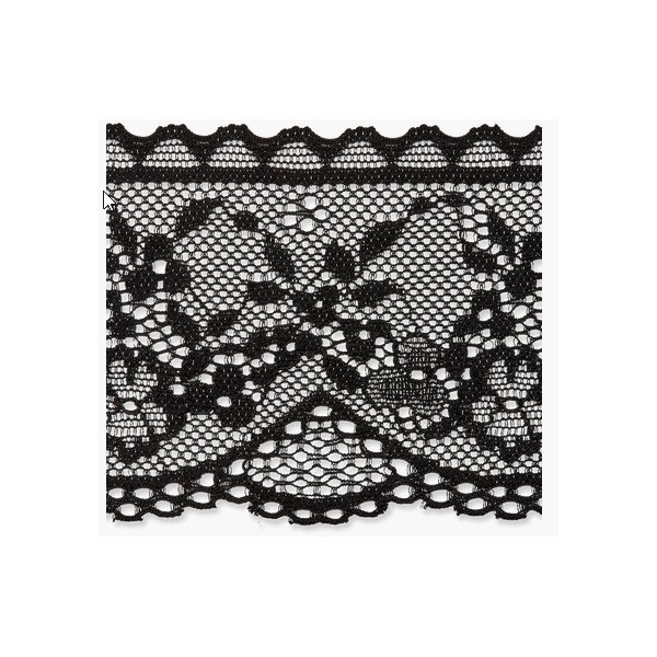 DENTELLE LINGERIE ELASTIQUE 70 MM NOIR