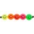 PERLES SMILEY ROND ARC EN CIEL NEON 21 PCS 10 MM