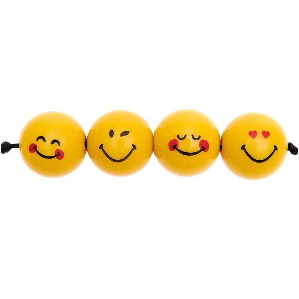 PERLES SMILEY ROND EXPRESSIONS 7 PCS