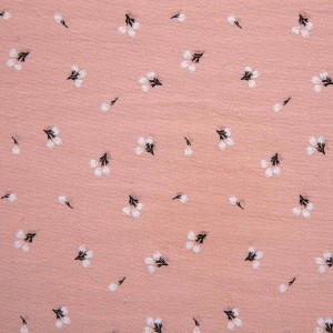 RUSTIC COTTON BUBBLE PRINT FLOWERS PINK 10 X 135 CM
