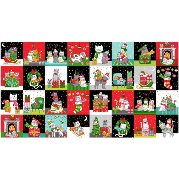 SANTA PAWS BLOCKS PANEL