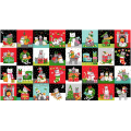 SANTA PAWS BLOCKS PANEL X 60 cm