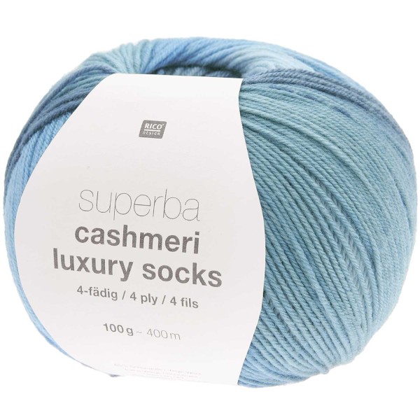 SUPERBA CASHMERI LUXURY SOCKS BLEU DEGRADE