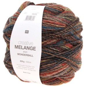 CREATIVE MELANGE ARAN WONDERBALL BRUN GRIS