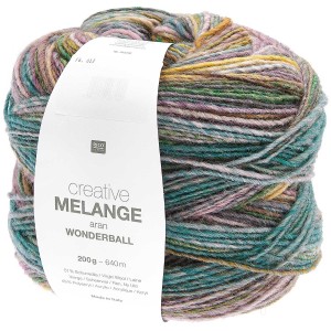 CREATIVE MELANGE ARAN WONDERBALL MAUVE PETROLE