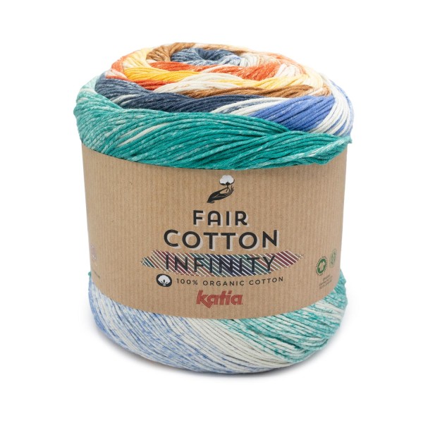 FAIR COTTON INFINITY BLEU MARRON JAUNE