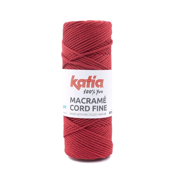 MACRAME CORD FINE ROUGE