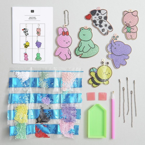 DIAMOND PENDENTIFS KIDS CINTRE 6 ANIMAUX