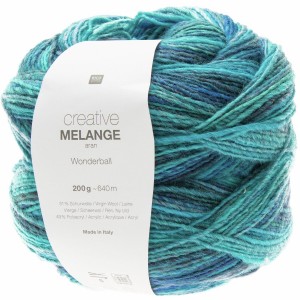 CREATIVE MELANGE ARAN WONDERBALL AQUA MIX