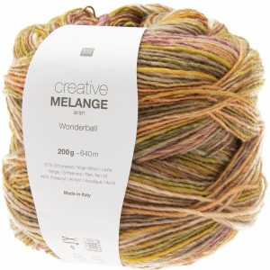 CREATIVE MELANGE ARAN WONDERBALL ORANGE VERT