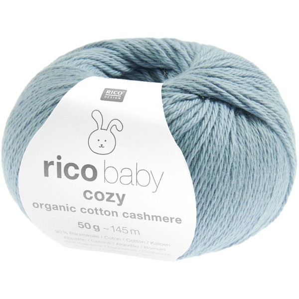 BABY COZY ORGANIC COTTON CASHMERE BLEU PIGEON