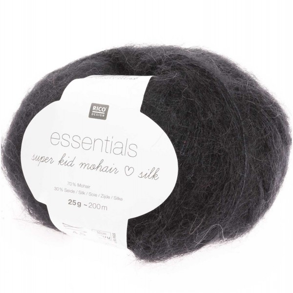 ESSENTIALS SUPER KID MOHAIR LOVES SILK NOIR