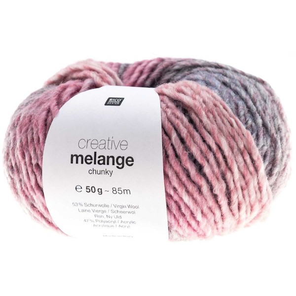 CREATIVE MELANGE CHUNKY ROSE BLEU