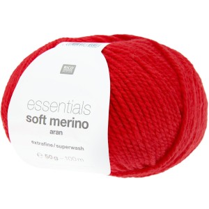 ESSENTIALS SOFT MERINO ARAN ROUGE