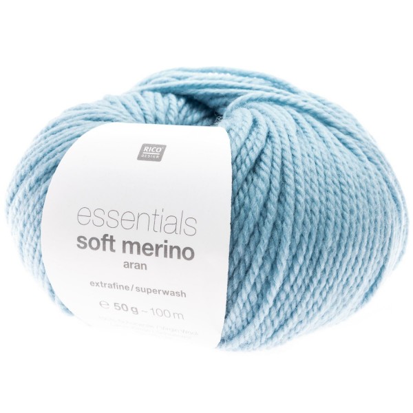 ESSENTIALS SOFT MERINO ARAN BLEU CIEL