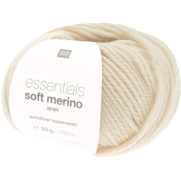 ESSENTIALS SOFT MERINO ARAN ECRU