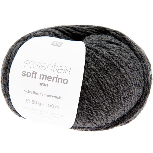 ESSENTIALS SOFT MERINO ARAN GRIS FONCE