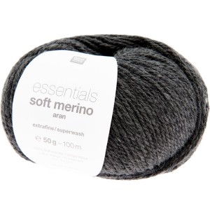 ESSENTIALS SOFT MERINO ARAN GRIS FONCE