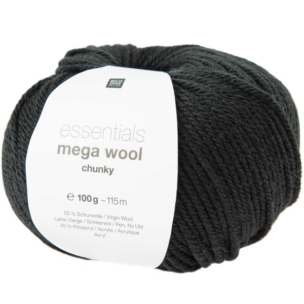 ESSENTIALS MEGA WOOL CHUNKY NOIR