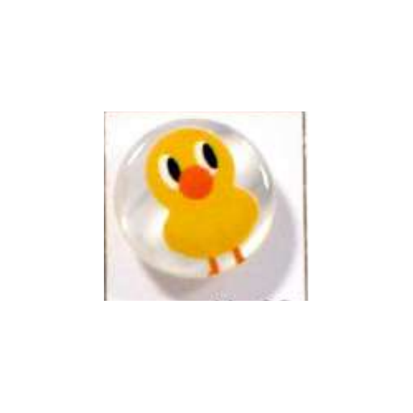 BOUTON PIED CANARI JAUNE 20MM