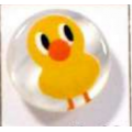 BOUTON PIED CANARI JAUNE 20MM