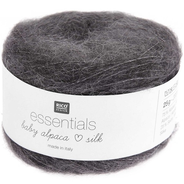 ESSENTIALS BABY ALPACA LOVES SILK GRIS