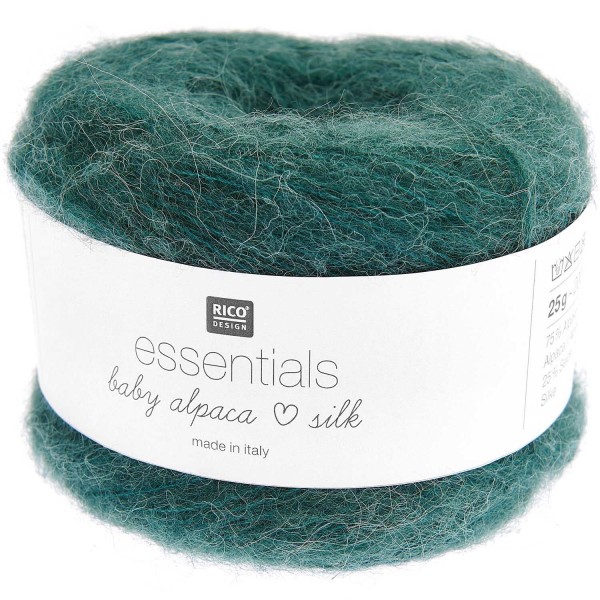 ESSENTIALS BABY ALPACA LOVES SILK PETROLE