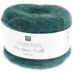 ESSENTIALS BABY ALPACA LOVES SILK PETROLE