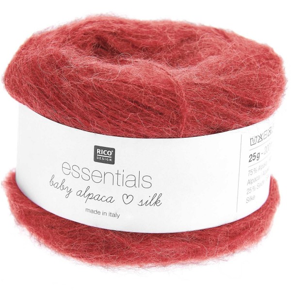 ESSENTIALS BABY ALPACA LOVES SILK CERISE
