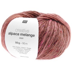CREATIVE ALPACA MELANGE ARAN ABRICOT