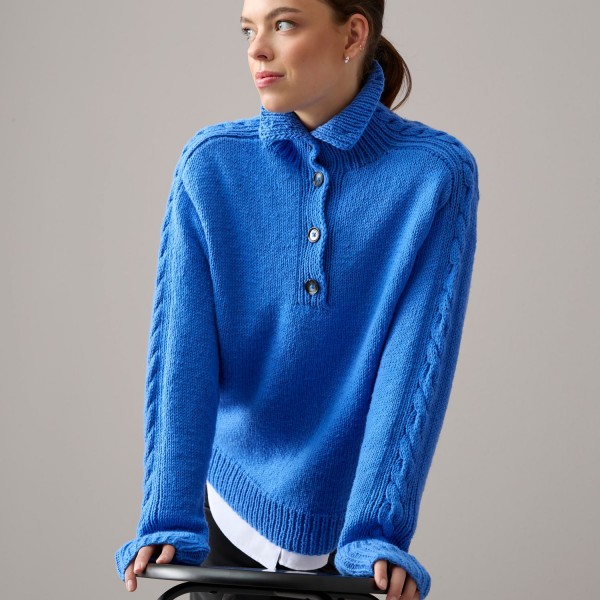 ESSENTIALS VEGAN CASHMERE ARANE BLEU