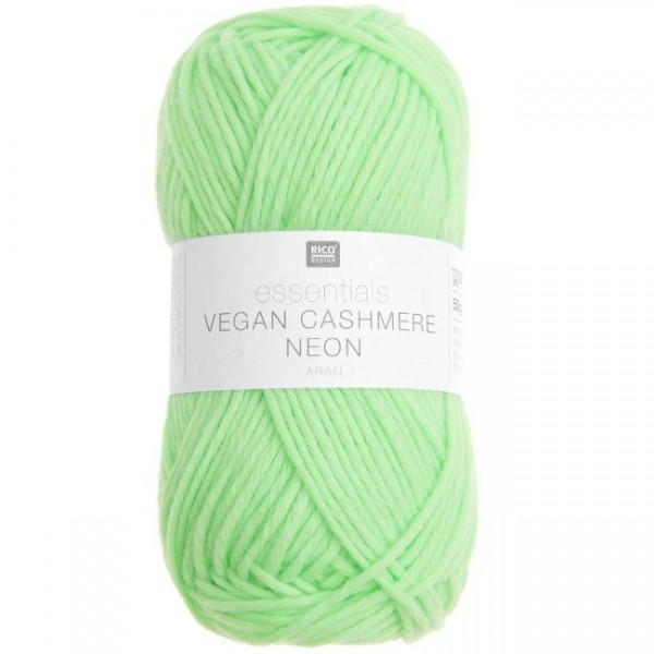 ESSENTIALS VEGAN CASHMERE NEON ARAN VERT