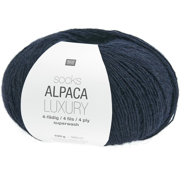 SCOKS ALPACA LUXURY 4 FILS BLEU MARINE