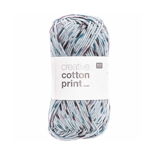 CREATIVE COTTON PRINT ARAN BLEU SPRAY