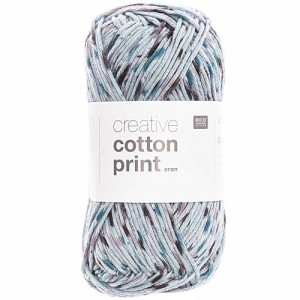 CREATIVE COTTON PRINT ARAN BLEU SPRAY