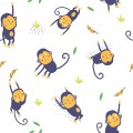 POPELIN JUMPING MONKEYS P34